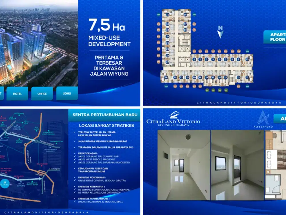 Studio Apartment Citra Land Vittorio Surabaya Selatan