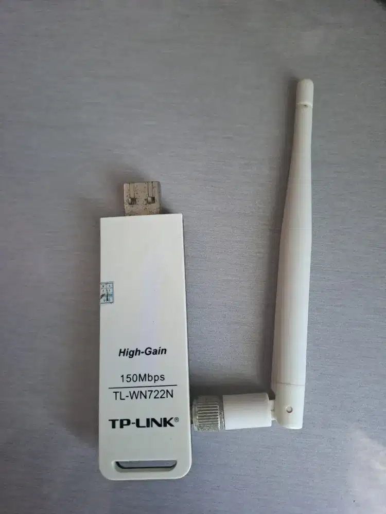 USB WiFi Adapter TP-Link TL-WN722N 150Mbps + Antena (Bekas Normal)