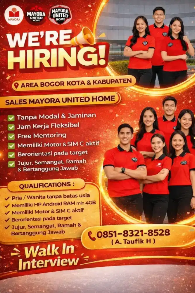 Walk In Interview SALES FMCG MAYORA BOGOR