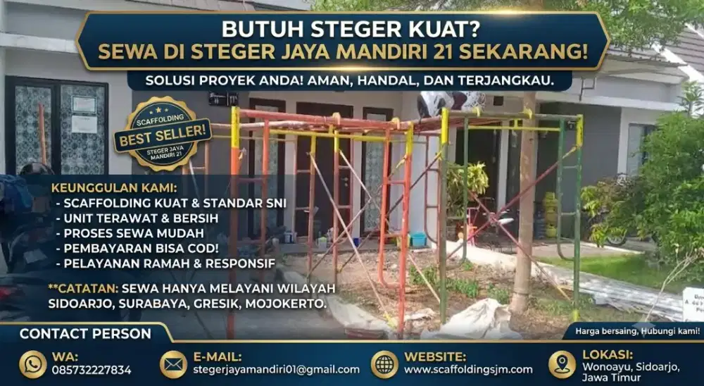 Sewa & jual scaffolding scafolding kapolding steger andang t.170x1,8mm