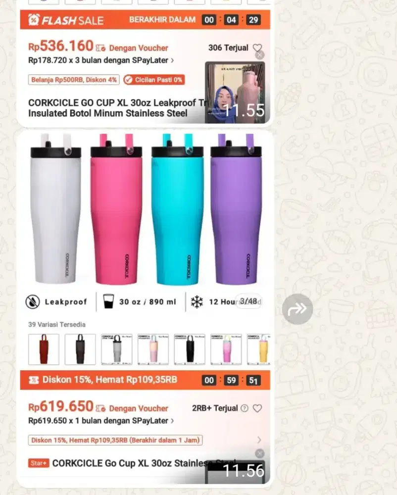 Di jual aja Tambler Ori dpt dari Hadiah