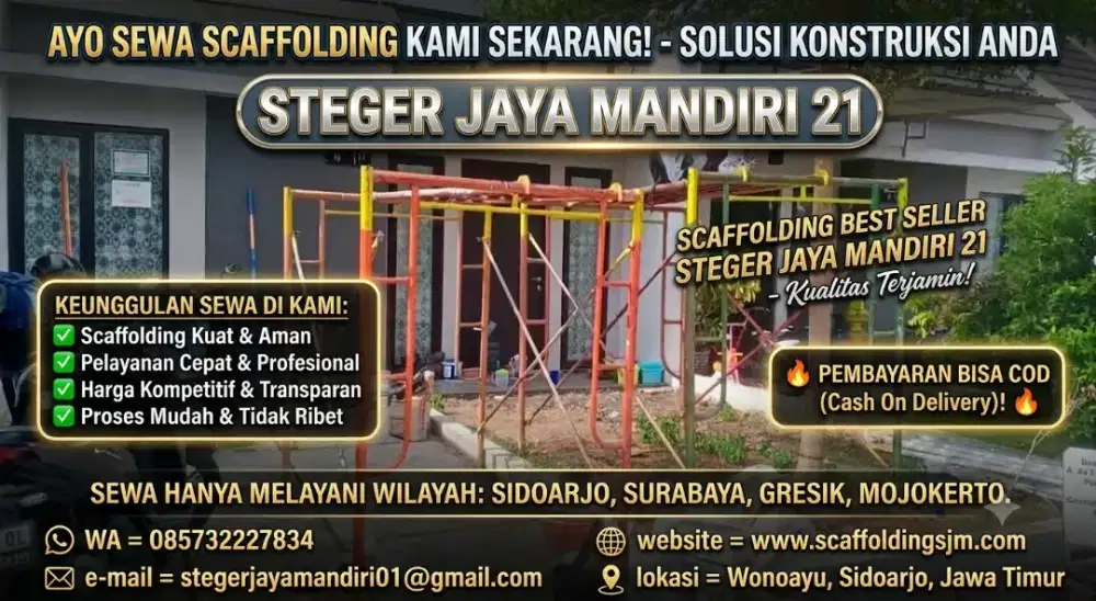 Sewa & jual scaffolding scafolding kapolding steger andang t.170x1,8mm