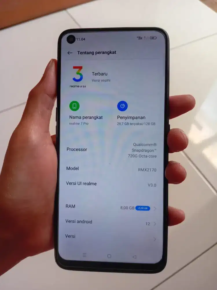 Realme 7 pro ram 8+5 128