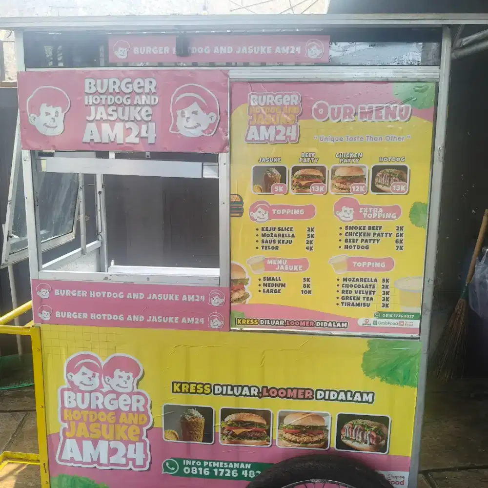 Lowongan kerja jualan burger dan jasuke gerobak