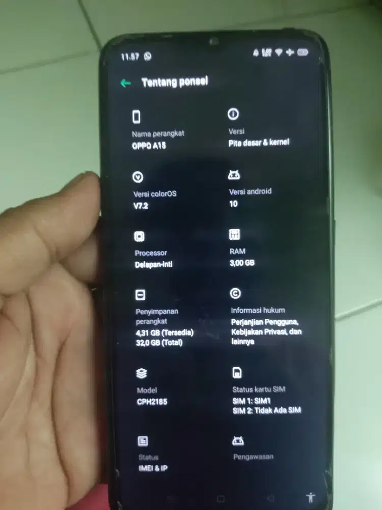 Oppo A15 Ram 3/32