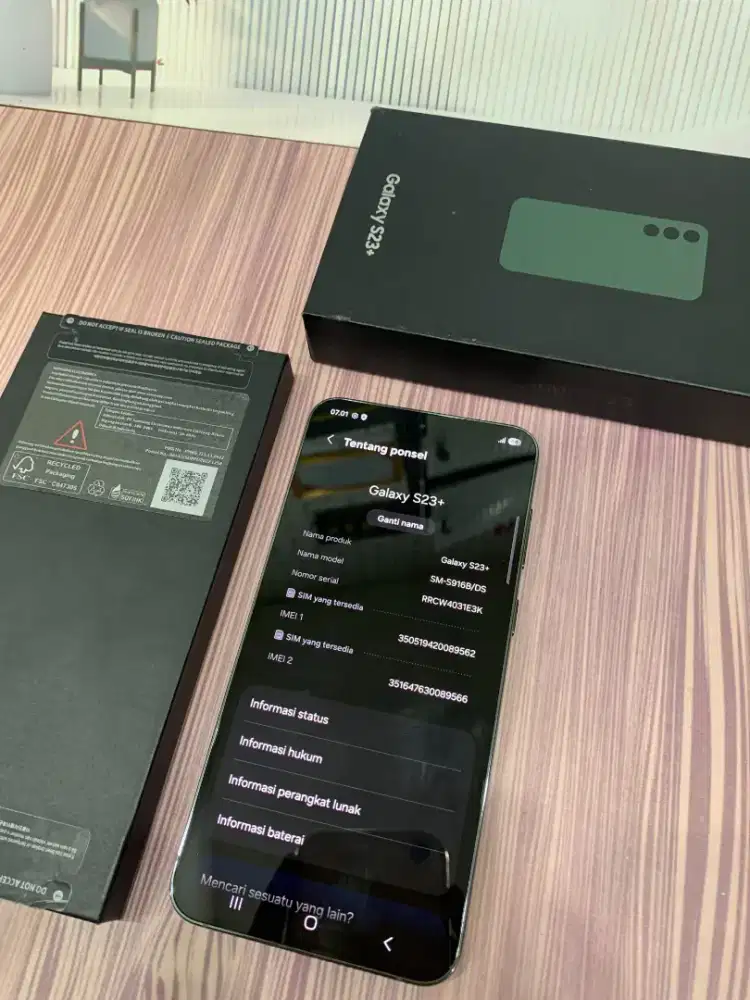 Samsung s23 plus 8/256 resmi sein
Fullset