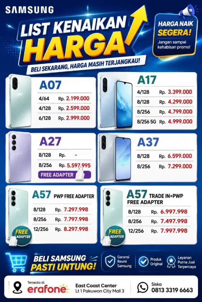 SAMSUNG GALAXY SERI A TER UPDATE