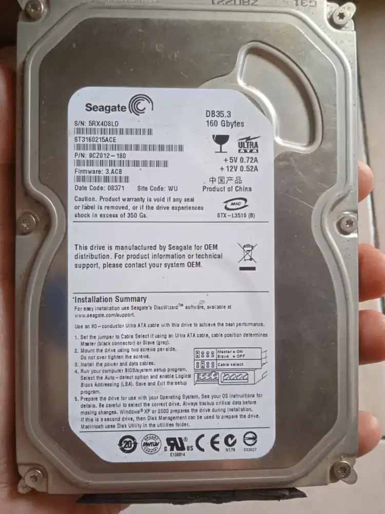 HDD untuk PS2 hardisk dalam normal poris