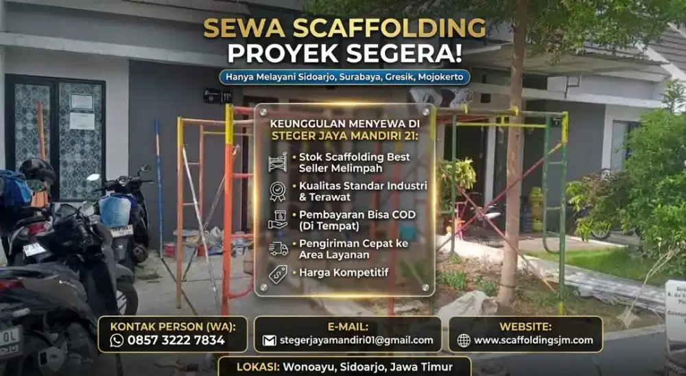 Sewa & jual scaffolding scafolding kapolding steger andang t.170x1,8mm