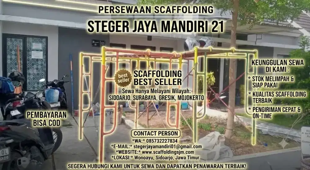 Sewa & jual scaffolding scafolding kapolding steger andang t.170x1,8mm