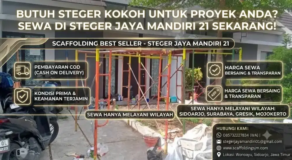 Sewa & jual scaffolding scafolding kapolding steger andang t.170x1,8mm
