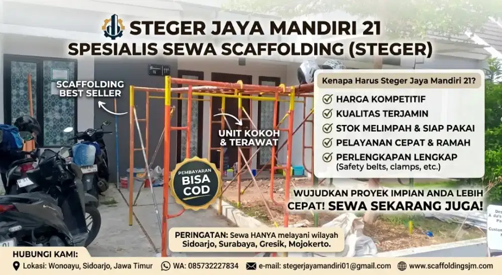 Sewa & jual scaffolding scafolding kapolding steger andang t.170x1,8mm