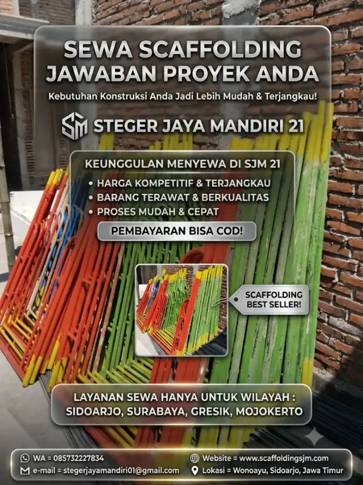 Sewa & jual scaffolding scafolding kapolding steger andang t.170x1,8mm
