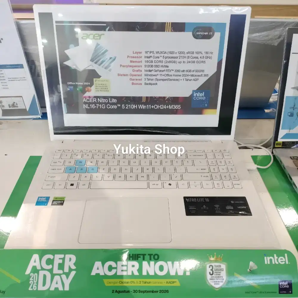 ACER NOTEBOOK I5 16-512 SSD