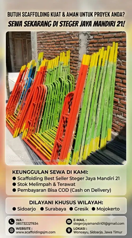 Sewa & jual scaffolding scafolding kapolding steger andang t.170x1,8mm