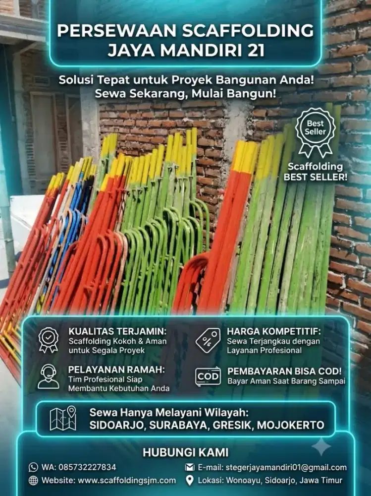 Sewa & jual scaffolding scafolding kapolding steger andang t.170x1,8mm