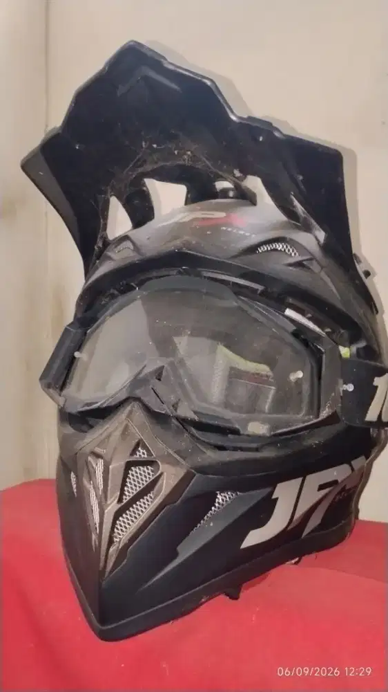 Helm jpx 1 full face + kacamata