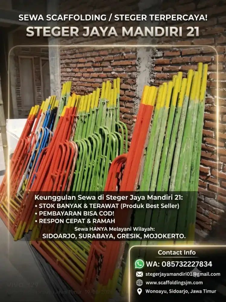Sewa & jual scaffolding scafolding kapolding steger andang t.170x1,8mm