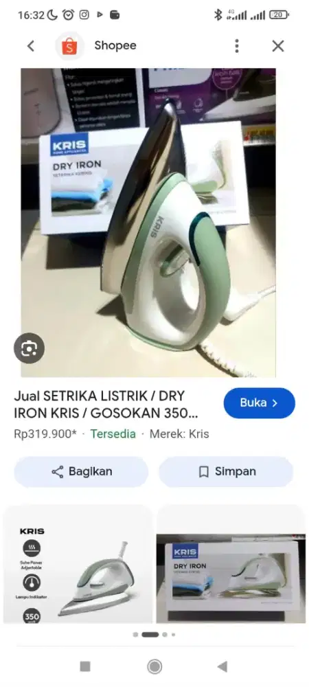 Setrika Kris dry on