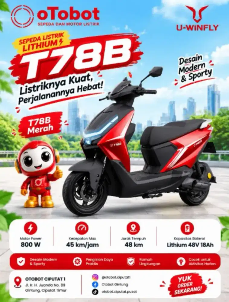 SEPEDA LISTRIK T78B LITHIUM