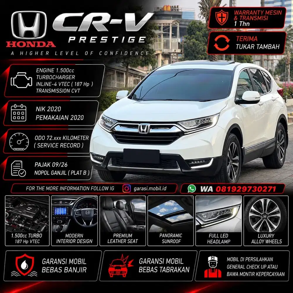 Honda CR-V Prestige 1.5 Turbo 2020