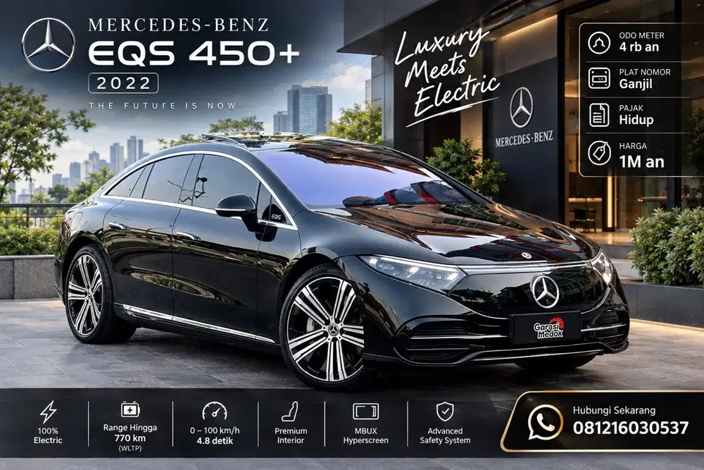 Mercedes Benz Mercy EQS450+ EQS 450 + plus 2022 pk 2024 Antik Low KM