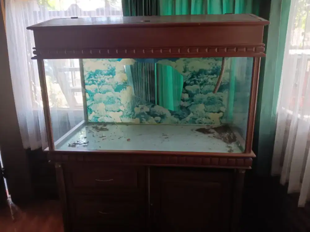 jual akuarium bahan jati