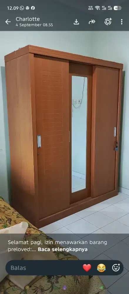 Lemari pakaian  mulus baik