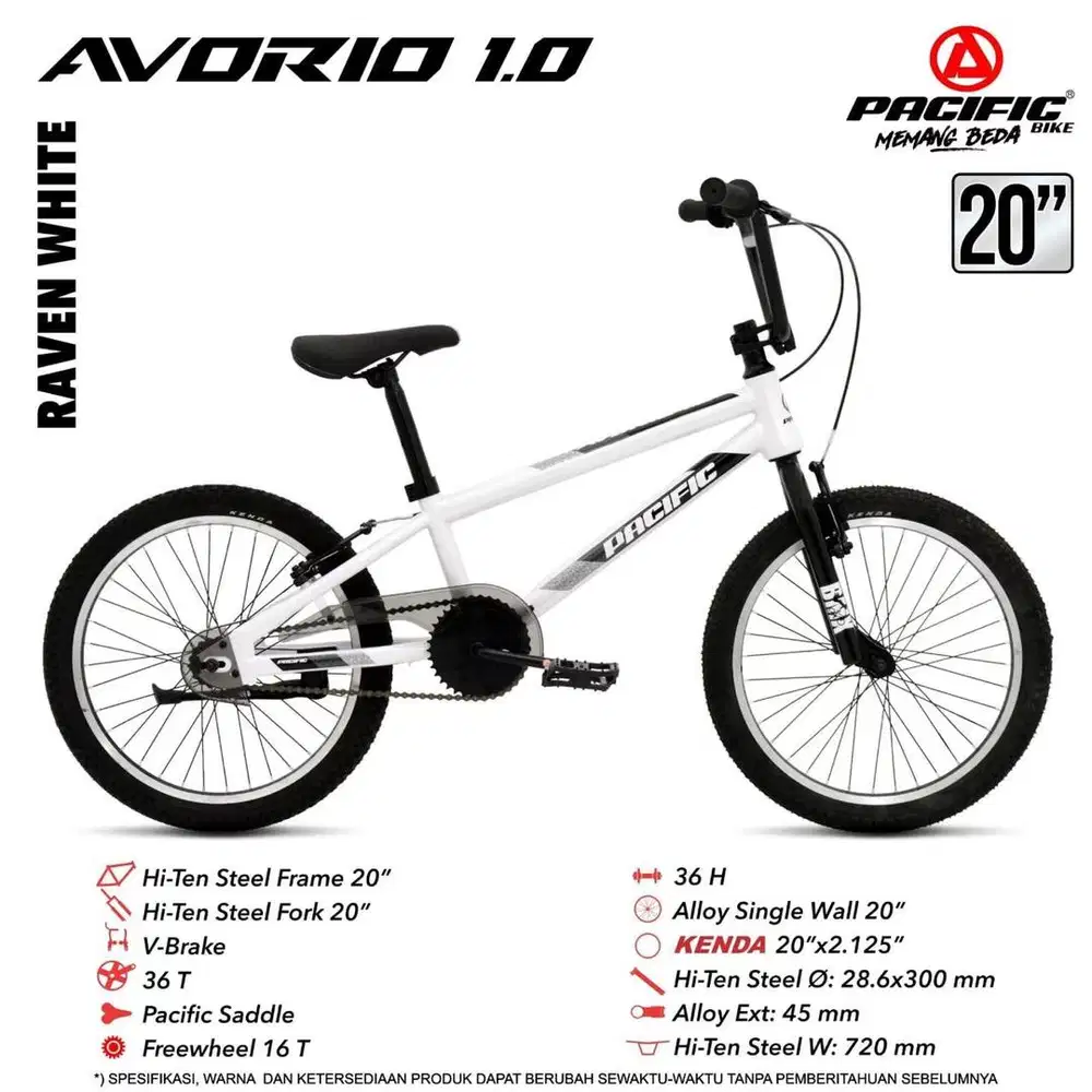Sepeda bmx ST 20 avorio 1.0