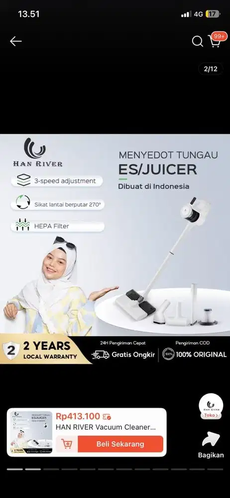 Vacuum cleaner jual murah mulus garansi