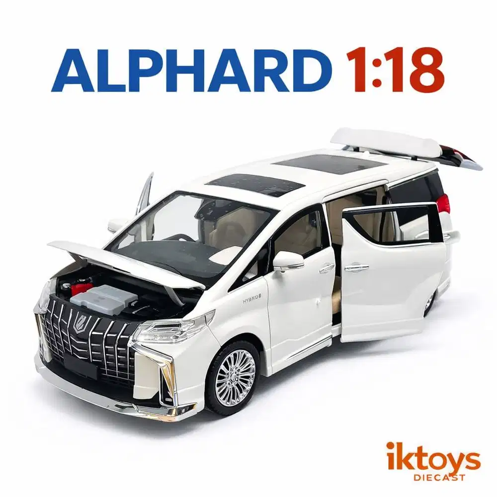 DIECAST MINIATUR MOBIL TOYOTA ALPHARD MAINAN ANAK LAKI LAKI CAR BAHAN