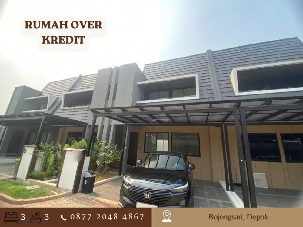 Rumah 2LT Jual OVER KREDIT di Bojongsari Depok dekat Tol Gaplek