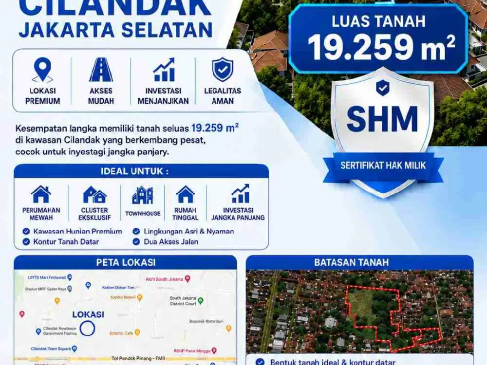 Dijual Tanah Premium Tidak Murah
