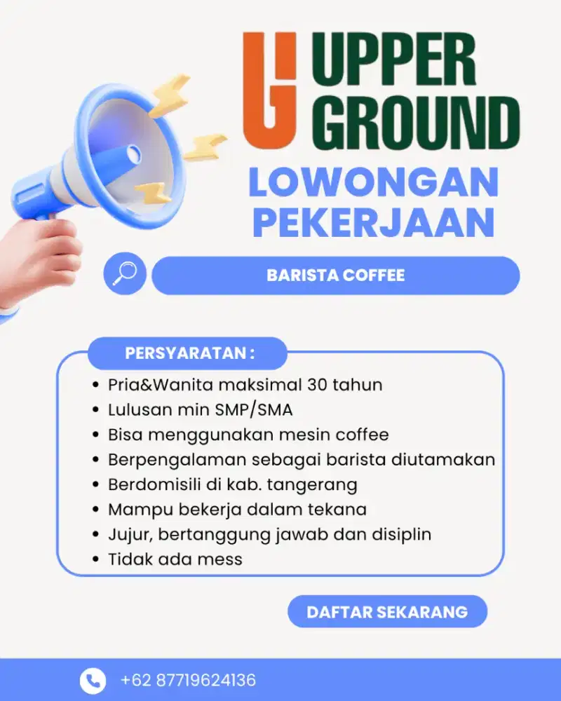 Dibutuhkan Barista Coffee