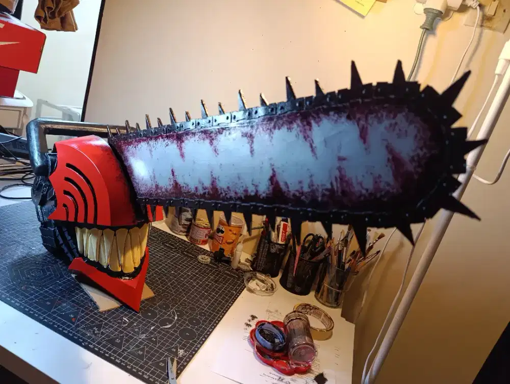 Chainsaw man cosplay helmet