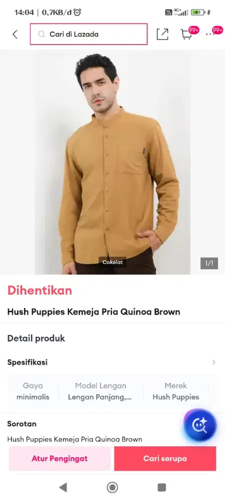 Kemeja Hush puppies original