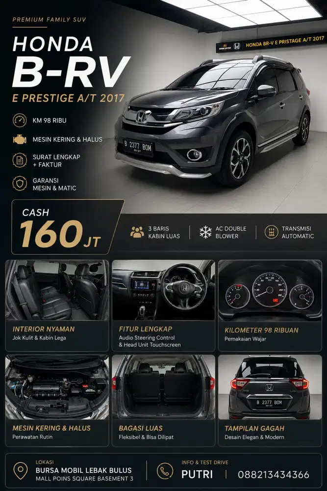 HONDA BR-V E PRESTAGE 1.5 AT 2017