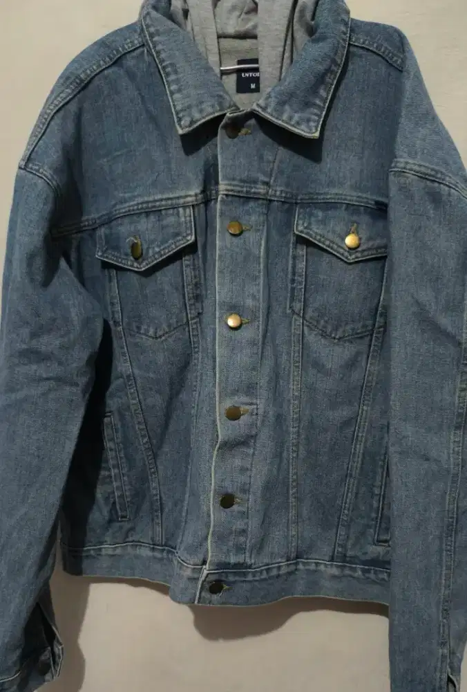 Original jaket jeans Untold Hoodie Denim jacket no levis dickies zara