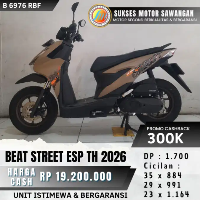 MULUS HONDA NEW BEAT STREET ESP TH 2026 BISA CASH KREDIT BERGARANSI