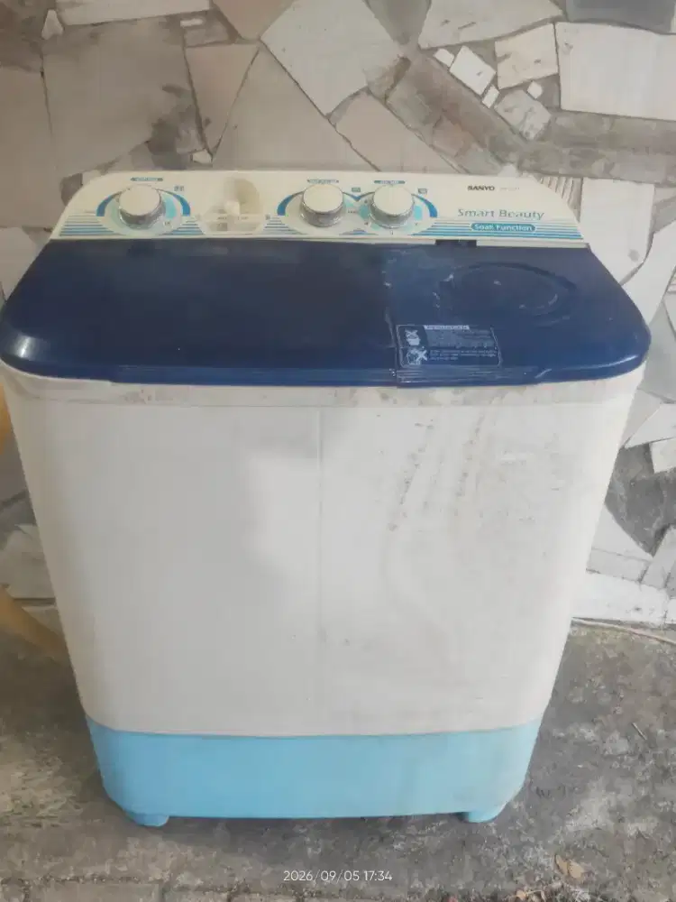Jual M cuci Sanyo 2 tbg 7,5 kg