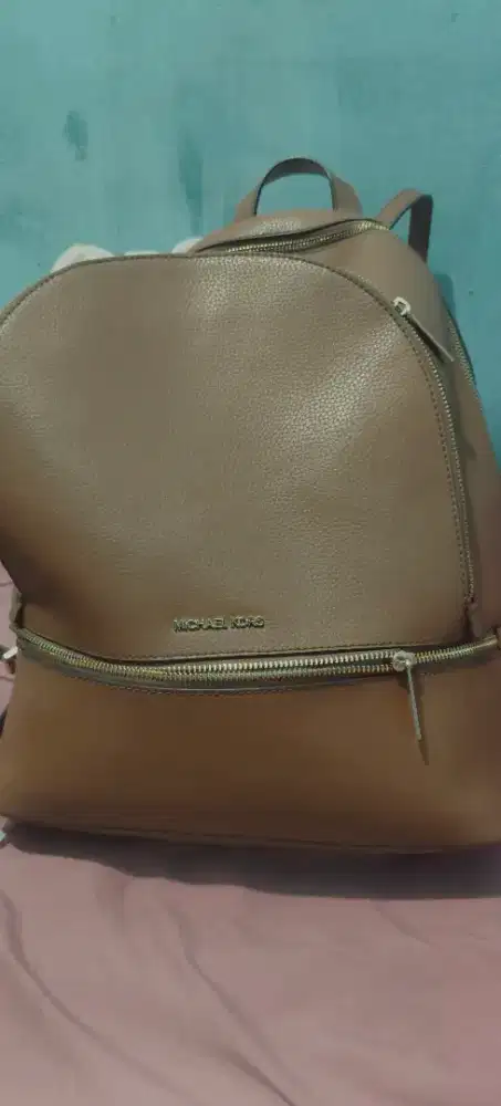 Ransel Michele kors kulit warna coklat elegan