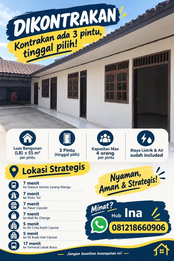 Dikontrakan ada 3 Pintu