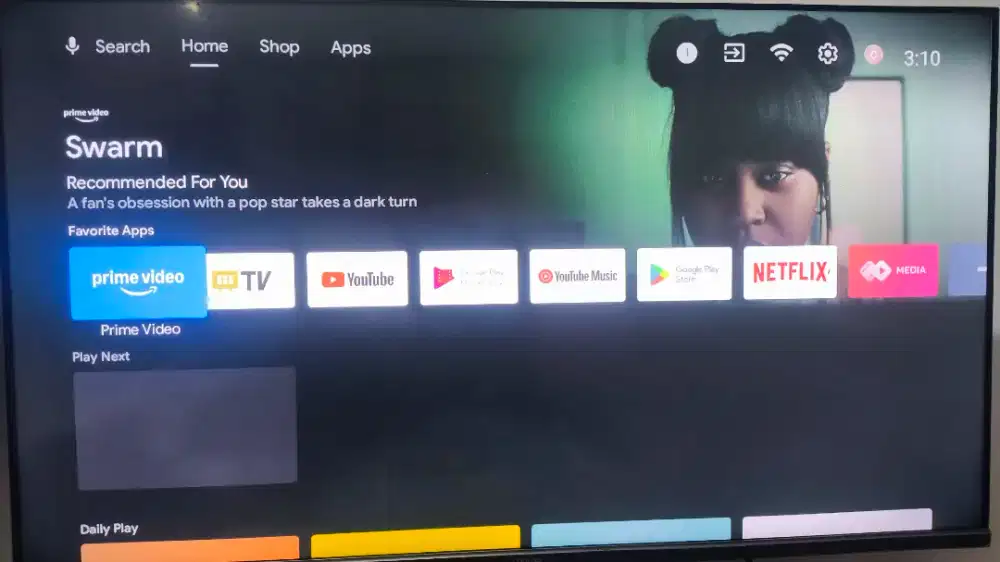 Smart TV Led Coocaa 40 inch android bekas normal 40S7G