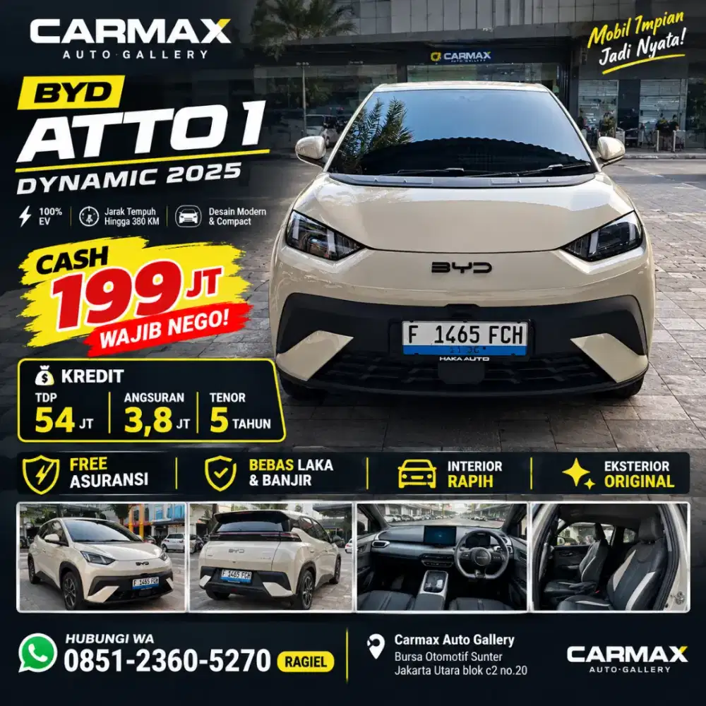 BYD Atto 1 Dynamic 2025 Like New!!!