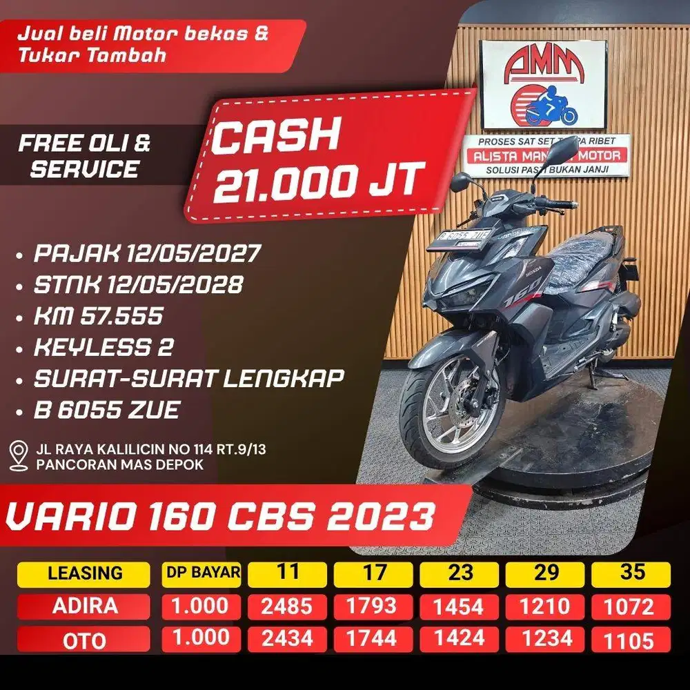 KREDIT DP 1JT VARIUO 160 CBS 2023 BISA TRADE IN/PAKAI CC/PAYLATER