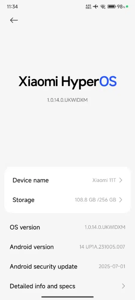 XIAOMI 11T 5G RAM 8/256GB