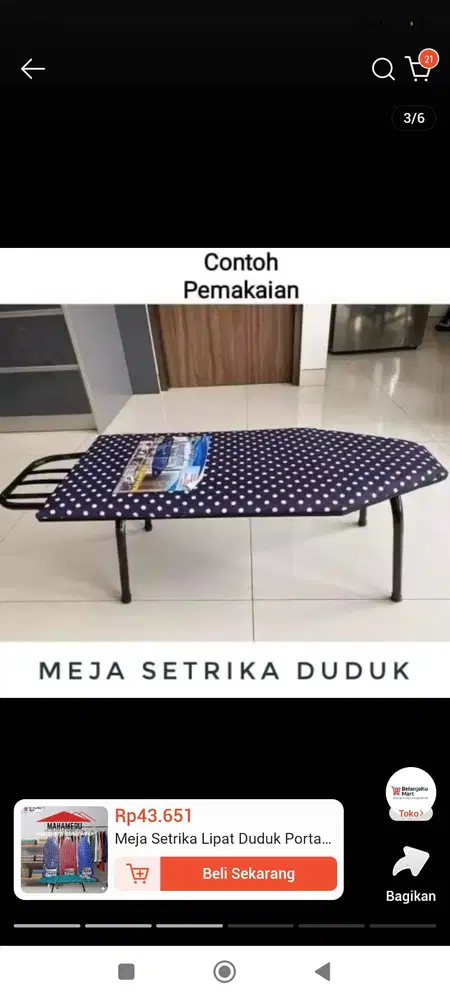 Meja Setrika Duduk