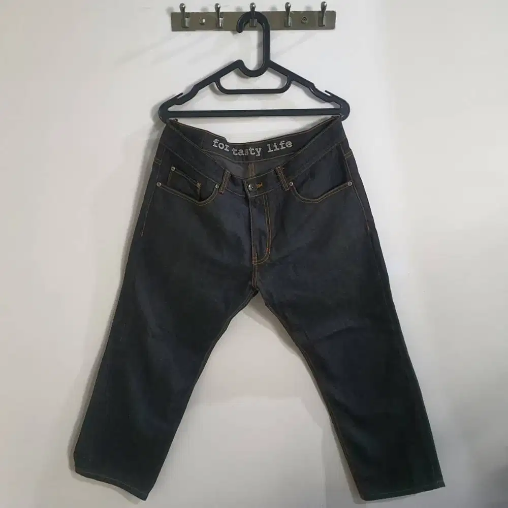 Celana Jeans Panjang Salt N Pepper Pria Hitam Size 36 (44cm x 85cm)