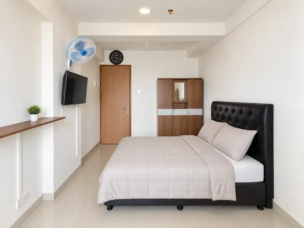 Disewakan Studio View Jalan Lantai 20 - Full Furnish, Bebas Banjir, Apartemen Oak Tower B Pulo Gadung