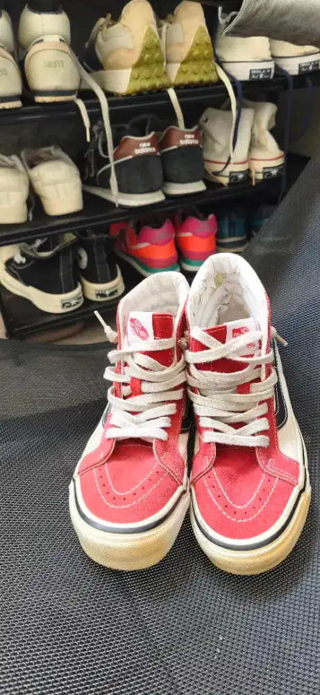 Vans SK8 Hi Red x White